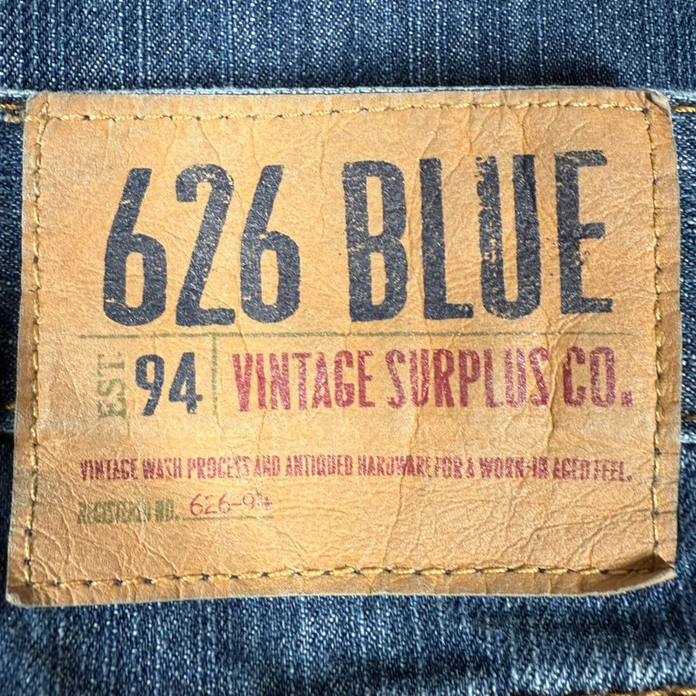 Men's 626 Blue Vintage Surplus Co Jeans 48x32 Relaxed Straight Leg Blue Denim